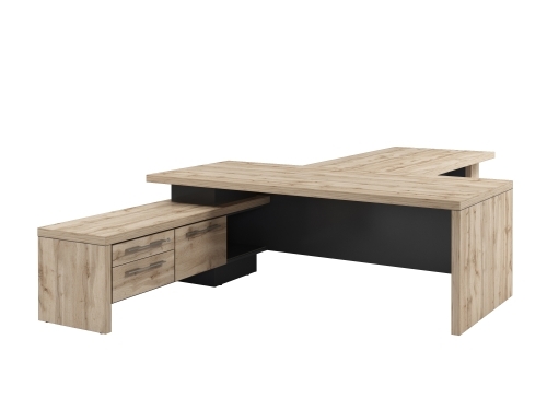 Стол руководителя с опорной тумбой Т-922.0000Л с брифингом Стол руководителя с опорной тумбой Т-922.0000Л с брифингом