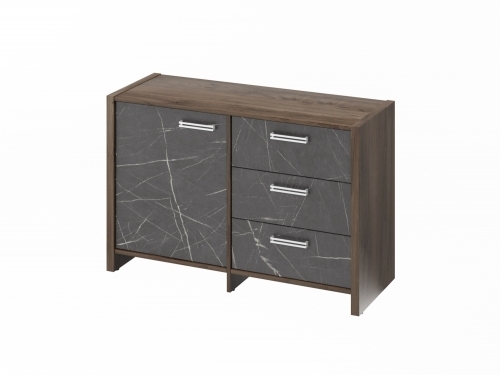 Тумба двухсекционная FI-12-01.G. Орех Пацифик Табак/Камень Пьетра Гриджиа черный Тумба двухсекционная FI-12-01.G. Орех Пацифик Табак/Камень Пьетра Гриджиа черный