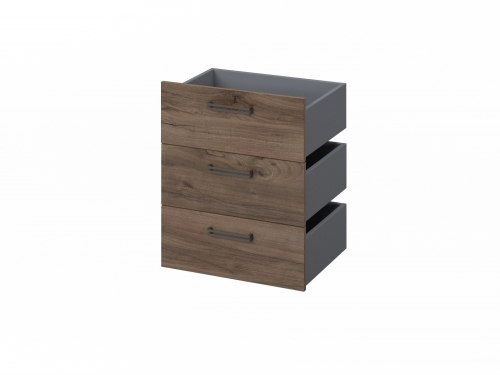 Комплект из 3 ящиков, фасады ЛДСП FB-124.D Комплект из 3 ящиков, фасады ЛДСП FB-124.D