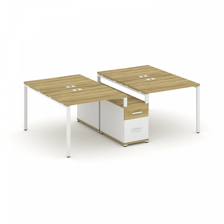 Бенч-система на 4 места с опорной тумбой Concept CN.DRS-313