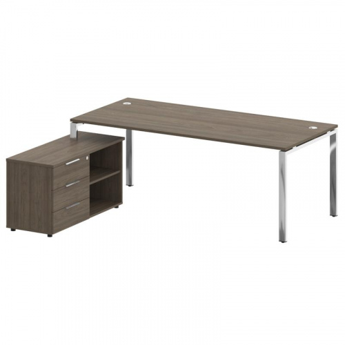 Стол руководителя с тумбой Metal System Direct БГ.СРТ-6.9 (L) Стол руководителя с тумбой Metal System Direct БГ.СРТ-6.9 (L)