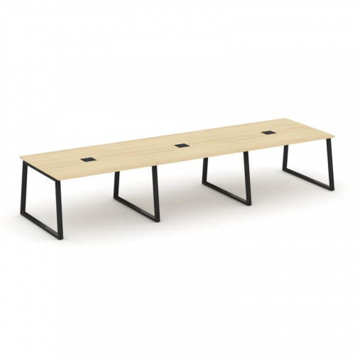 Style Project Стол переговорный SN-6T1.SPRG-053 Акация Лорка/Металл Антрацит/Заглушка Металл Антраци фото 4