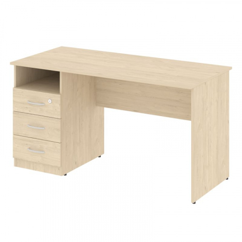 Nova S Стол письменный с тумбой левый В.СПТ-3 (L) Бук Артизан 1400*650*750 фото 2