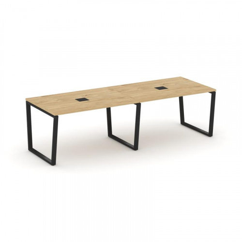 Style Project Стол переговорный SN-6T2.SPRG-011 Акация Лорка/Металл Антрацит/Заглушка Металл Антраци Style Project Стол переговорный SN-6T2.SPRG-011 Акация Лорка/Металл Антрацит/Заглушка Металл Антраци