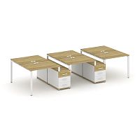 Бенч-система на 6 мест с 2 опорными тумбами Concept CN.DRS-333