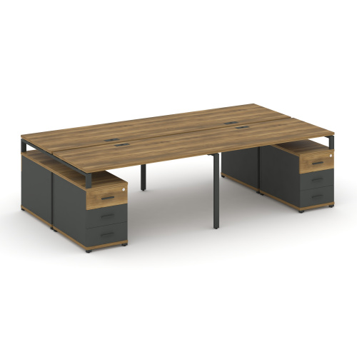 Бенч-система на 4 места с 2 опорными тумбами Concept CN.DRS-327 Бенч-система на 4 места с 2 опорными тумбами Concept CN.DRS-327