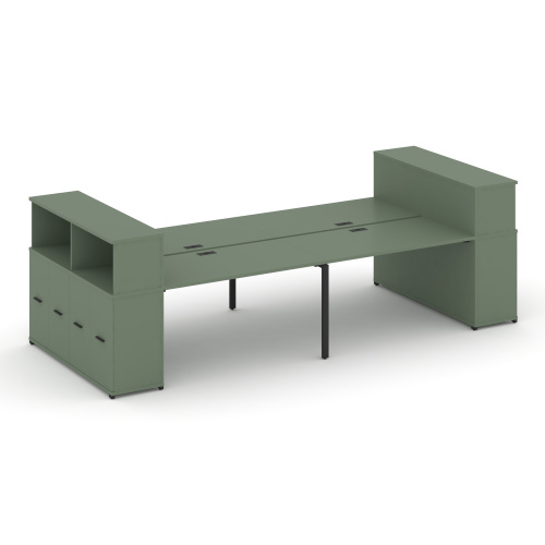 Бенч-система с опорными распашными шкафами Concept CN.DRS-271 Бенч-система с опорными распашными шкафами Concept CN.DRS-271