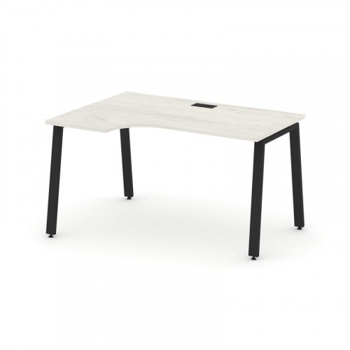 Style Project Стол рабочий эргоном. SN-6A.SPA-012(L) Антрацит/Металл Белый 1580*700/980*750 фото 2