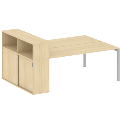 Бенч-система с шкафом-купе на П-обр. м/к Metal System Quattro 50БП.РС-СШК-2.5 фото 11