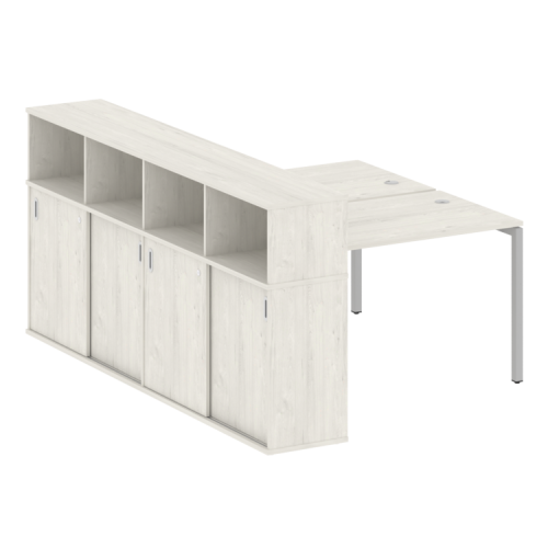 Бенч-система с шкафом-купе на П-обр. м/к Metal System Quattro 40БП.РС-СШК-4.2 фото 6