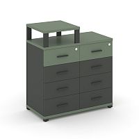 Тумба приставная c 8 ящиками и надставкой Concept CN.TSP-014 A