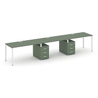 Бенч-система на 3 места с 2 опорными тумбами Concept CN.ORS-334