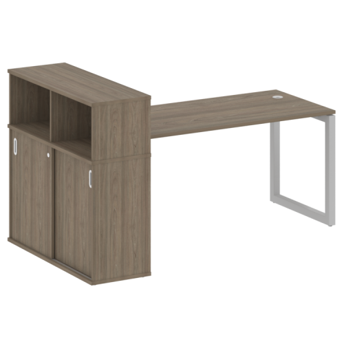 Стол офисный с шкафом-купе на О-обр. м/к Metal System Quattro 50БО.РС-СШК-3.4 фото 2 Стол офисный с шкафом-купе на О-обр. м/к Metal System Quattro 50БО.РС-СШК-3.4 фото 2