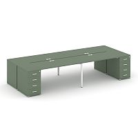 Бенч-система на 4 места с 2 опорными тумбами Concept CN.DRS-427