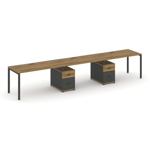 Бенч-система на 3 места с 2 опорными тумбами Concept CN.ORS-337 Бенч-система на 3 места с 2 опорными тумбами Concept CN.ORS-337