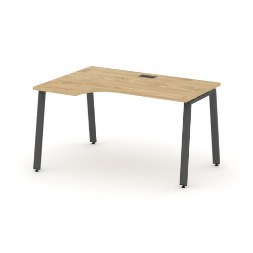 Style Project Стол рабочий эргоном. SN-6A.SPA-012(L) Антрацит/Металл Белый 1580*700/980*750 фото 16