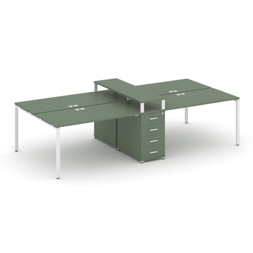 Бенч-система на 4 места с 1 опорной тумбой Concept CN.DRS-433 Бенч-система на 4 места с 1 опорной тумбой Concept CN.DRS-433