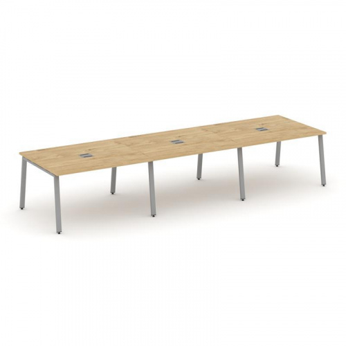 Style Project Стол переговорный SN-6A.SPRG-053 Дуб Табак/Металл Белый 4410*1180*750 фото 5 Style Project Стол переговорный SN-6A.SPRG-053 Дуб Табак/Металл Белый 4410*1180*750 фото 5