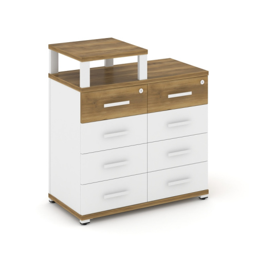 Тумба приставная c 8 ящиками и надставкой Concept CN.TSP-014 W Тумба приставная c 8 ящиками и надставкой Concept CN.TSP-014 W