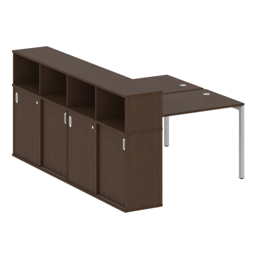 Бенч-система с шкафом-купе на П-обр. м/к Metal System Quattro 40БП.РС-СШК-4.2 фото 11