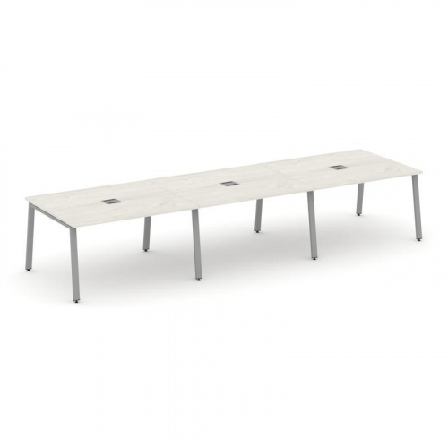 Style Project Стол переговорный SN-6A.SPRG-053 Дуб Табак/Металл Белый 4410*1180*750 Style Project Стол переговорный SN-6A.SPRG-053 Дуб Табак/Металл Белый 4410*1180*750