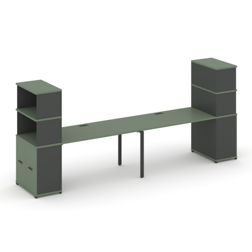 Бенч-система с опорными распашными шкафами Concept CN.ORS-231 фото 2 Бенч-система с опорными распашными шкафами Concept CN.ORS-231 фото 2