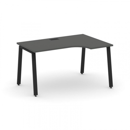 Style Project Стол рабочий эргоном. SN-6A.SPA-022(R) Антрацит/Металл Белый 1580*800/980*750 Style Project Стол рабочий эргоном. SN-6A.SPA-022(R) Антрацит/Металл Белый 1580*800/980*750