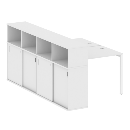 Бенч-система с шкафом-купе на П-обр. м/к Metal System Quattro 40БП.РС-СШК-4.1 фото 12 Бенч-система с шкафом-купе на П-обр. м/к Metal System Quattro 40БП.РС-СШК-4.1 фото 12