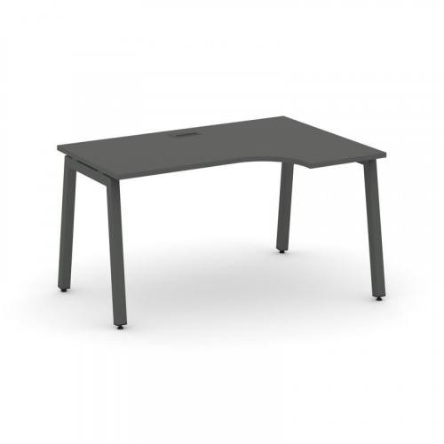 Style Project Стол рабочий эргоном. SN-5A.SPA-002(R) Дуб Табак/Металл Антрацит 1580*600/980*750 фото 19