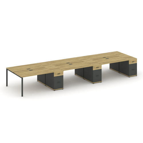 Бенч-система на 6 мест с 3 опорными тумбами Concept CN.DRS-462 фото 4