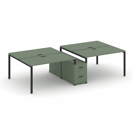 Бенч-система на 4 места с опорной тумбой Concept CN.DRS-315