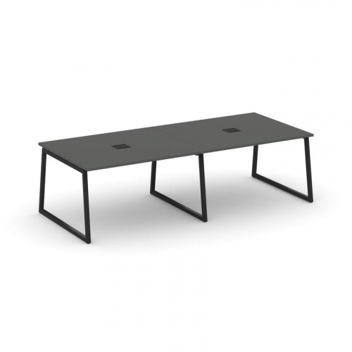 Style Project Стол переговорный SN-4T1.SPRG-043 Акация Лорка/Металл Антрацит/Заглушка Металл Антраци фото 5