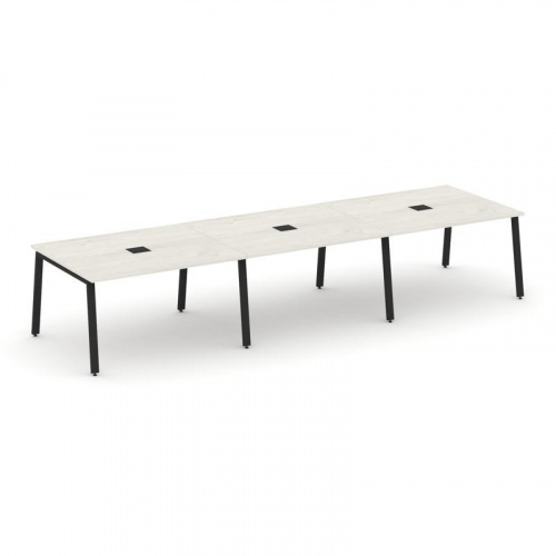 Style Project Стол переговорный SN-6A.SPRG-053 Дуб Табак/Металл Белый 4410*1180*750 фото 2 Style Project Стол переговорный SN-6A.SPRG-053 Дуб Табак/Металл Белый 4410*1180*750 фото 2