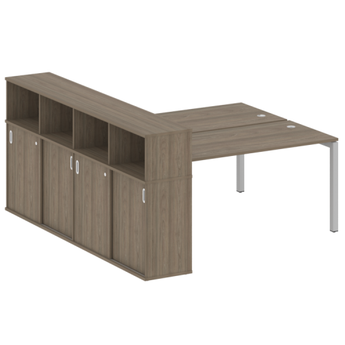 Бенч-система с шкафом-купе на П-обр. м/к Metal System Quattro 50БП.РС-СШК-4.4 фото 2 Бенч-система с шкафом-купе на П-обр. м/к Metal System Quattro 50БП.РС-СШК-4.4 фото 2