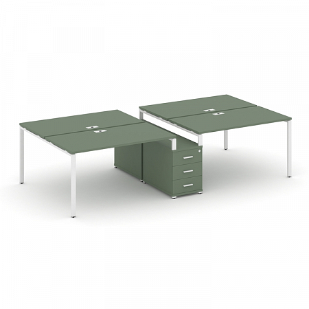 Бенч-система на 4 места с опорной тумбой Concept CN.DRS-309