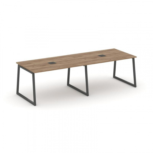 Style Project Стол переговорный SN-4T1.SPRG-011 Акация Лорка/Металл Антрацит/Заглушка Металл Антраци фото 23