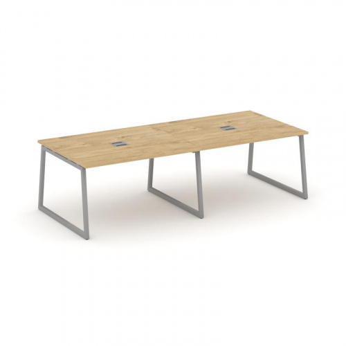 Style Project Стол переговорный SN-4T1.SPRG-043 Акация Лорка/Металл Антрацит/Заглушка Металл Антраци фото 2