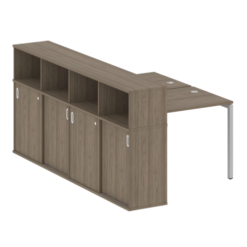 Бенч-система с шкафом-купе на П-обр. м/к Metal System Quattro 40БП.РС-СШК-4.1 фото 3 Бенч-система с шкафом-купе на П-обр. м/к Metal System Quattro 40БП.РС-СШК-4.1 фото 3