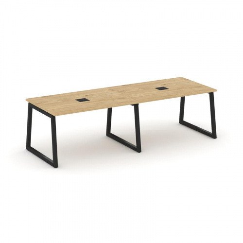 Style Project Стол переговорный SN-5T1.SPRG-012 Акация Лорка/Металл Антрацит/Заглушка Металл Антраци фото 3