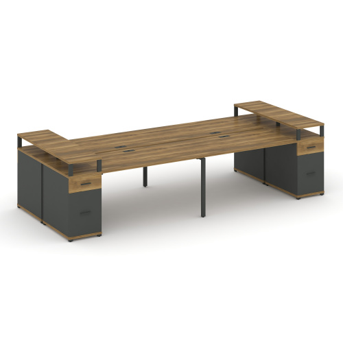 Бенч-система на 4 места с 2 опорными тумбами Concept CN.DRS-448 Бенч-система на 4 места с 2 опорными тумбами Concept CN.DRS-448