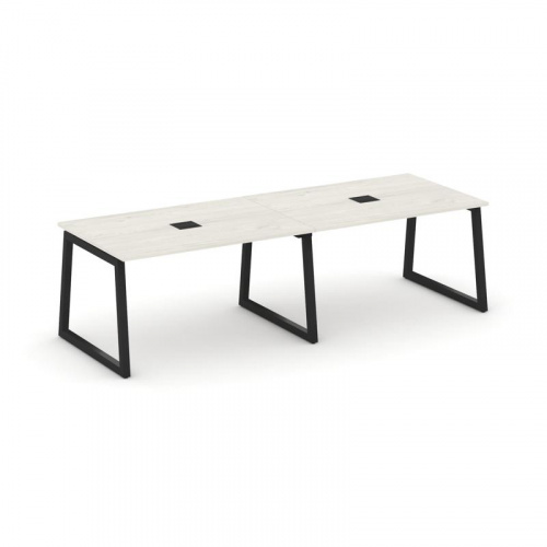 Style Project Стол переговорный SN-5T1.SPRG-012 Акация Лорка/Металл Антрацит/Заглушка Металл Антраци фото 5