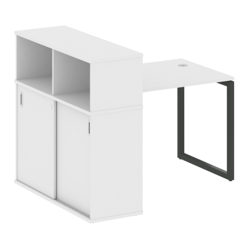 Стол офисный с шкафом-купе на О-обр. м/к Metal System Quattro 40БО.РС-СШК-3.1 фото 7 Стол офисный с шкафом-купе на О-обр. м/к Metal System Quattro 40БО.РС-СШК-3.1 фото 7