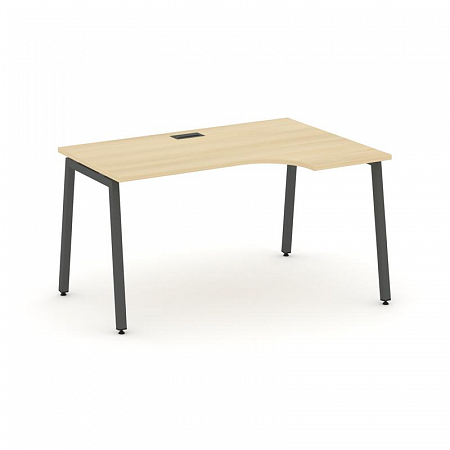 Style Project Стол рабочий эргоном. SN-4A.SPA-021(R) Акация Лорка/Металл Антрацит 1380*800/980*750