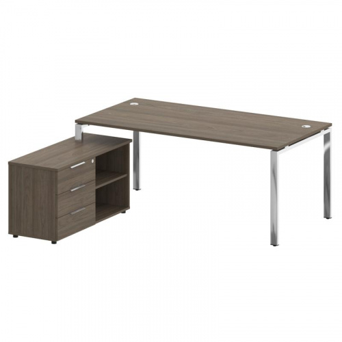 Стол руководителя с тумбой Metal System Direct БГ.СРТ-5.9 (L)