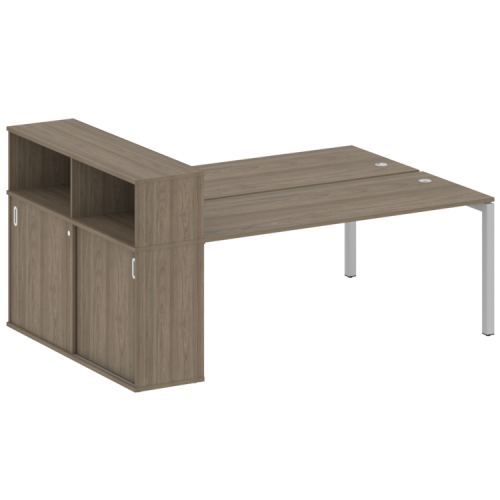 Бенч-система с шкафом-купе на П-обр. м/к Metal System Quattro 50БП.РС-СШК-2.5 фото 2