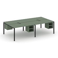 Бенч-система на 4 места с подвесными тумбами Concept CN.DRS-125