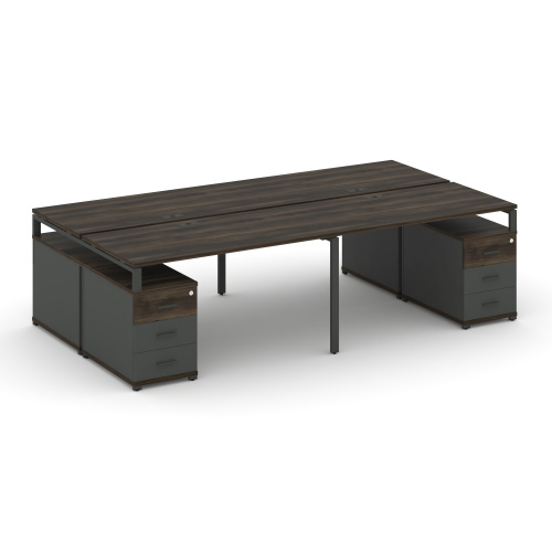 Бенч-система на 4 места с 2 опорными тумбами Concept CN.DRS-327 фото 3 Бенч-система на 4 места с 2 опорными тумбами Concept CN.DRS-327 фото 3