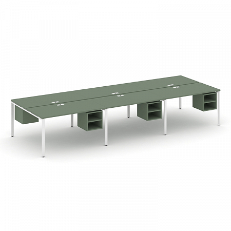 Бенч-система на 6 мест с подвесными тумбами Concept CN.DRS-146