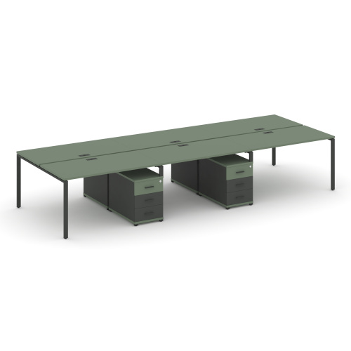 Бенч-система на 6 мест с 2 опорными тумбами Concept CN.DRS-344 фото 2 Бенч-система на 6 мест с 2 опорными тумбами Concept CN.DRS-344 фото 2