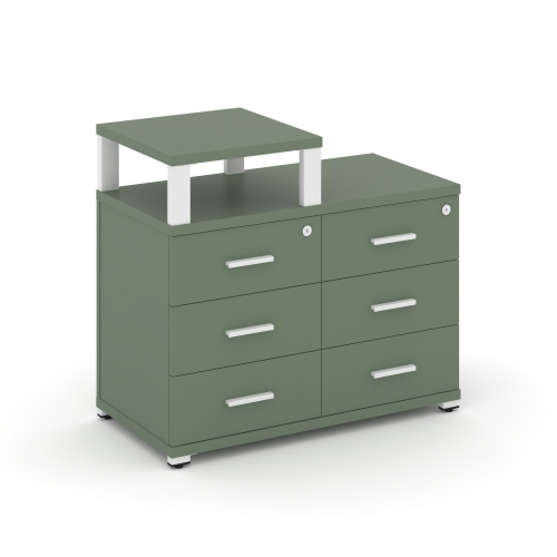 Тумба приставная с 6 ящиками Concept CN.TSP-008 W